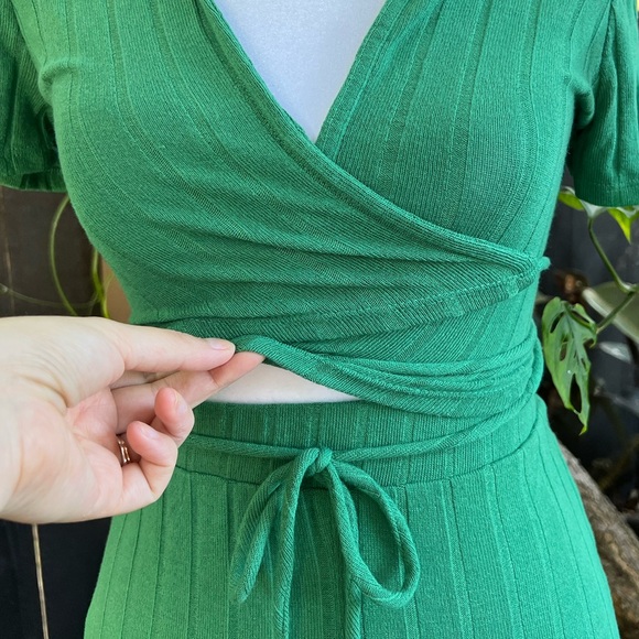 Green matching separates pants set - Picture 2 of 8